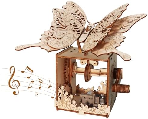 3D Butterfly Mechanical Music Box Puzzle Kit for Adults