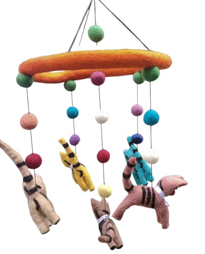 Handmade Cat Mobile for Baby Nursery