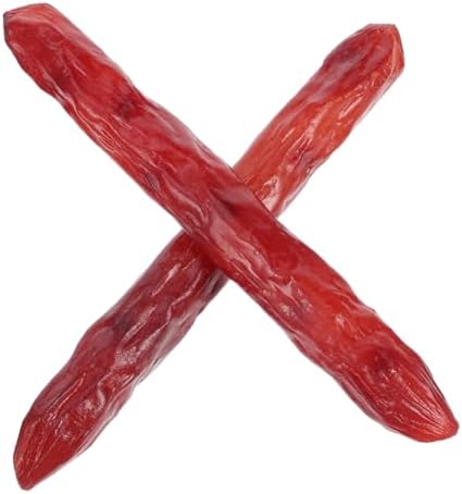 Realistic Artificial Sausage Food Model 2Pcs PVC Set