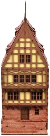 Brick Rowhouse DIY Wooden Building Kit for Adults and Teens