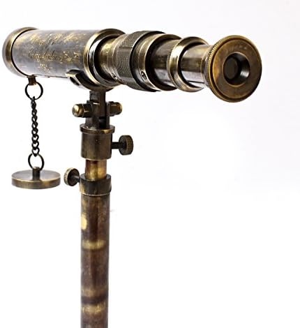 Vintage Brass Telescope with Extendable Tripod