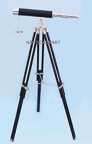 NauticalMart Floor Standing Chrome Telescope 50 Inch