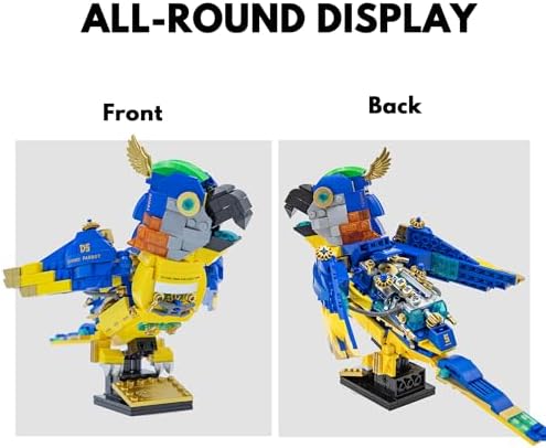 Steampunk Macaw Building Block Toy Set 490 Pcs