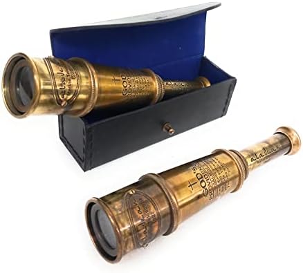 ALADEAN 16 Inch Brass Spyglass Telescope with Psalm 328 Engraving
