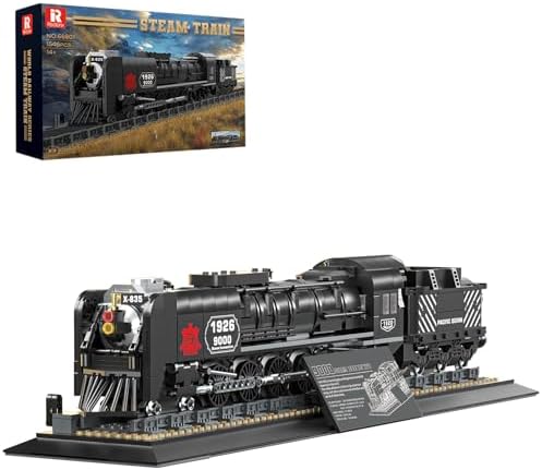 Reobrix Steam Train Building Block Toy Collectible Model Set