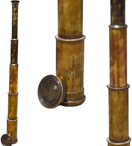 Globle Antique Brass Telescope with Collapsible Spyglass