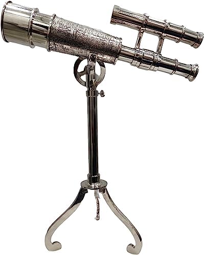 Antiqueex Unique Nautical Telescope with Brass Tripod