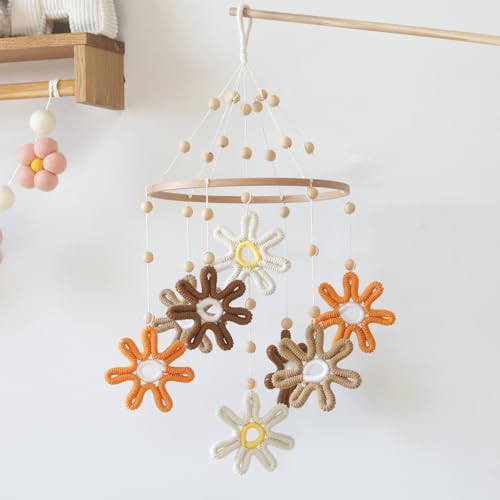 Woven Daisy Crib Mobile for Girls and Boys