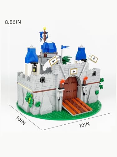 Medieval Knight Castle Building Blocks Set with 12 Knights Figures