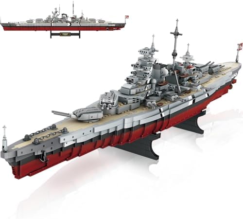 Bismarck Battleship Building Block Set - 2081 Piece Collectible Model