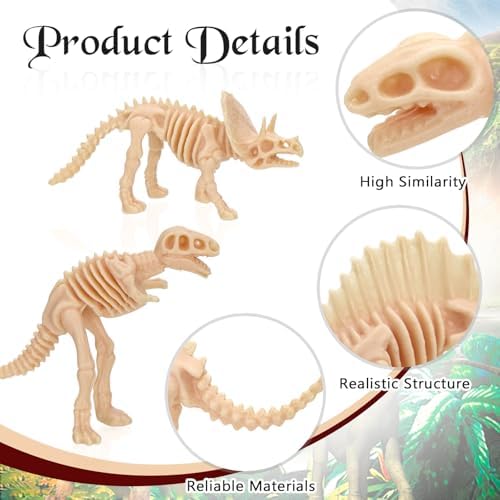 60 PCS Dinosaur Fossil Skeletons Science Toy Set