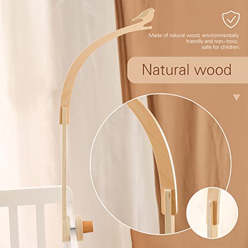 Beech Wood Mobile Holder for Baby Room Decor