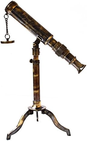 Vintage Brass Telescope with Extendable Tripod