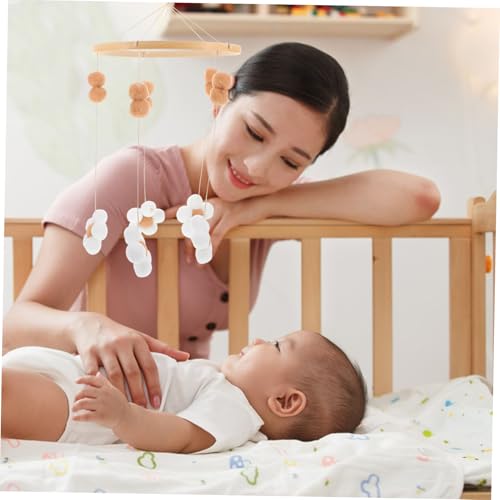 Totority Boho Crib Mobile with Flower Ball Design 1