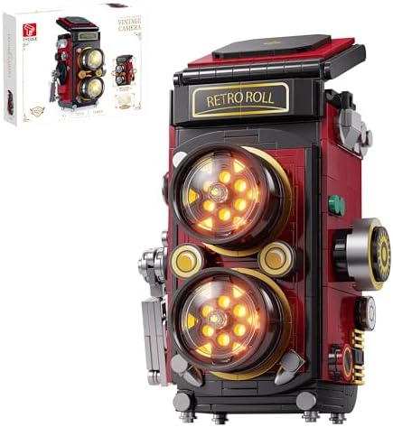 TYCOLE Retro Camera Building Blocks Set with Lights