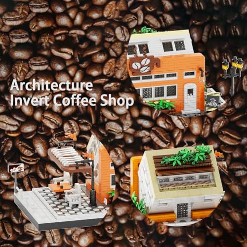 Architecture Inverted Coffee Shop Building Blocks Set 2100 PCS