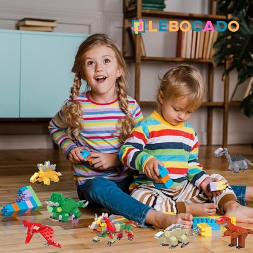 LEBOCADO Mini Dinosaur Building Blocks 12 Pack