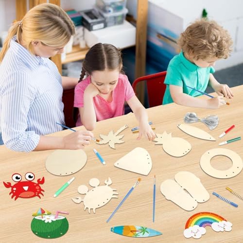 16 Piece Summer Wind Chime Craft Kit for Kids
