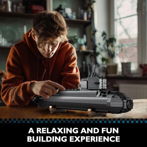 JMBricklayer Nuclear Submarine Building Set - Military Model Toy for Boys and Adults