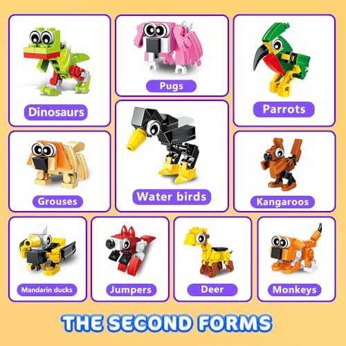 HOGOKIDS 60 Piece Animal Building Blocks Party Favors for Kids