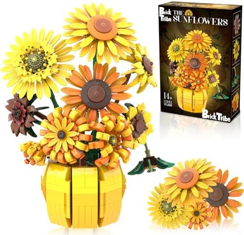 Van Gogh Inspired Sunflower Building Blocks Set for Adults 1009PCS 11002
