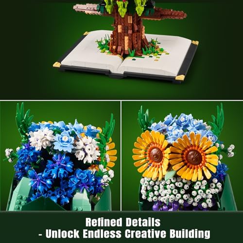 Flower Owl Building Set 1989 Pieces for Adults 12
