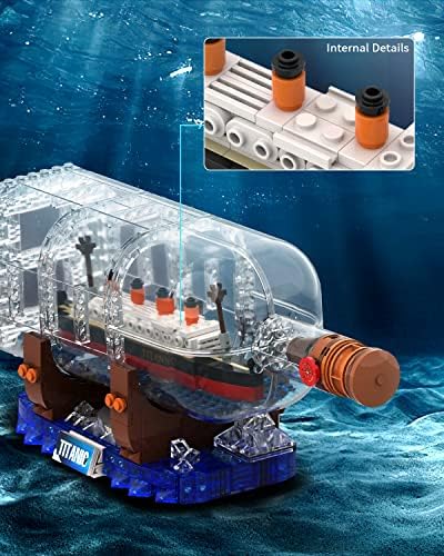 dOvOb Titanic Ship in a Bottle Building Blocks Set 878 PCS
