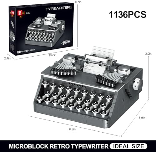 XIU Ideas Retro Typewriter Building Blocks Set