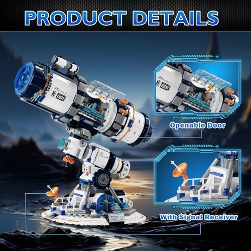 Space Telescope Building Set for Adults - 995 Pieces with Light