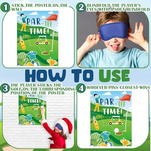 Cholemy 38 Piece Golf Party Game Set with Blindfold