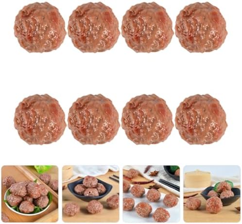 Abaodam Artificial Beef Meatballs 8Pcs Play Food Decoration