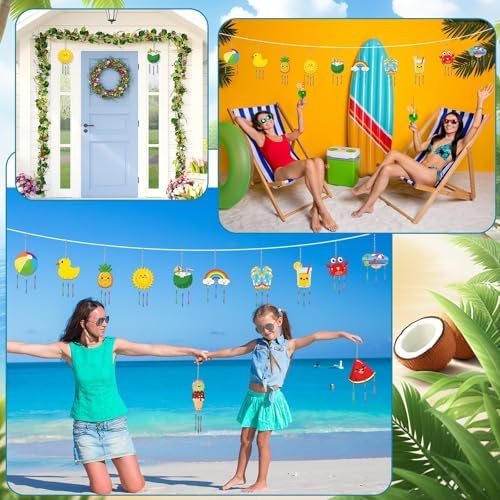 16 Piece Summer Wind Chime Craft Kit for Kids