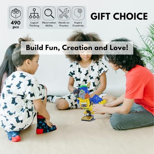Steampunk Macaw Building Block Toy Set 490 Pcs