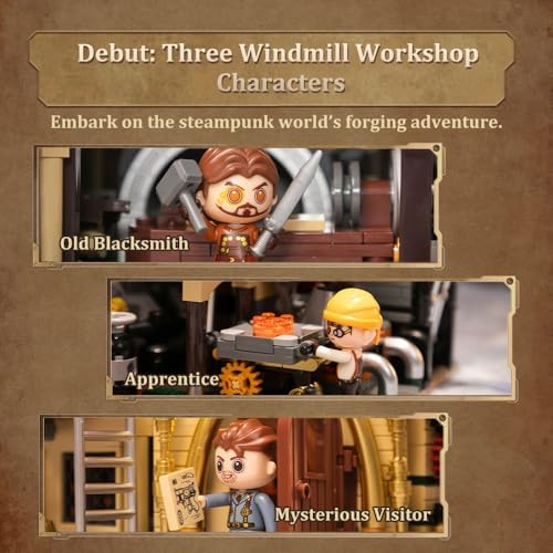 Steampunk Windmill Building Set for Adults