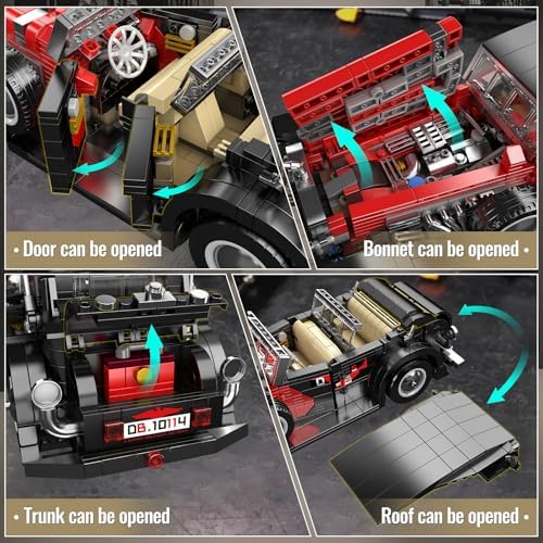 Mould King 10114 Classic Car Building Blocks Set 1308 Pieces