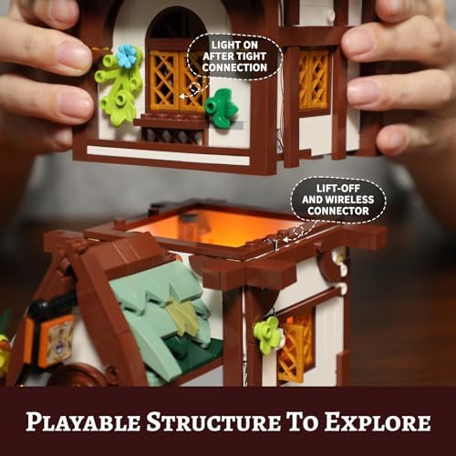 Funwhole Medieval Apothecary Shop Building Set - 1470 Pieces