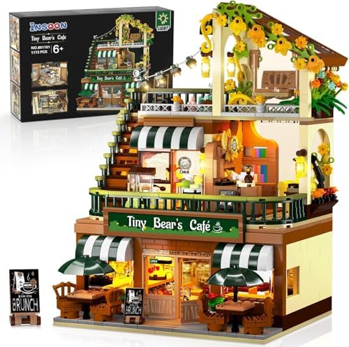 City Coffee House Building Set with Light 1173 PCS