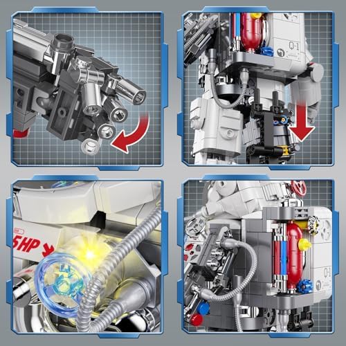Space Astronaut Building Set with LED Light for Adults and Kids 6
