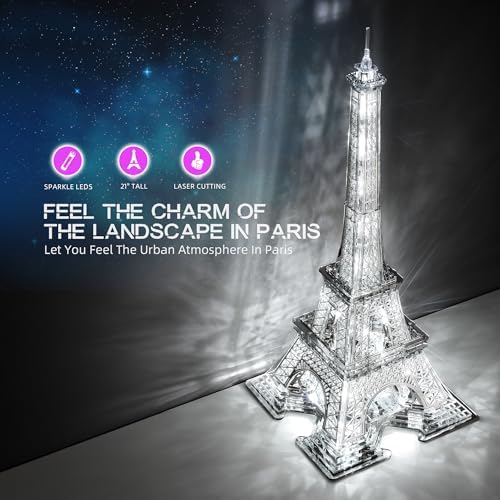 21 Inch 3D Puzzle LED Eiffel Tower Model Kit