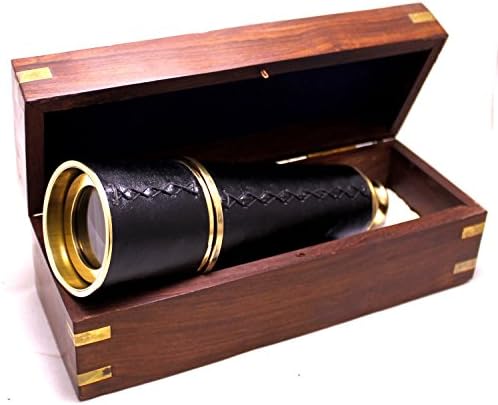 NauticalMart Admirals 18 Brass Spy Glass with Leather Grip