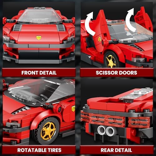 Speed Champions Sports Car Building Kit - 275 Pieces 124 Red SP3