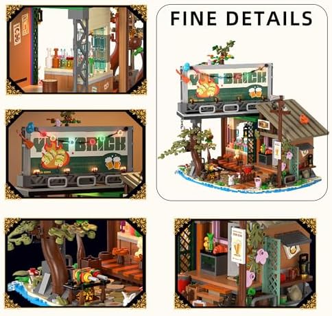 Pier Bar Mini Building Blocks Set with LED Light - 1108PCS