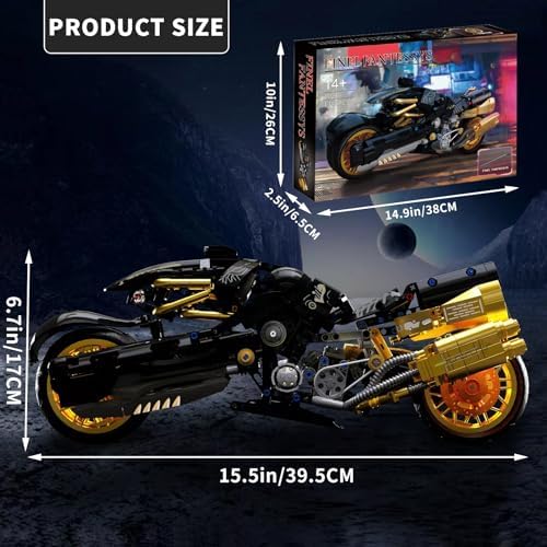 CAXIMSY Motorcycle Building Block Set 1388 Pieces