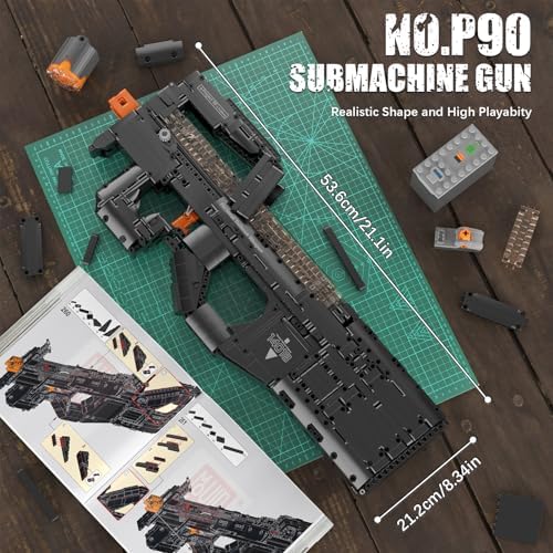 Mould King 14018 P90 Submachine Building Set for Adults