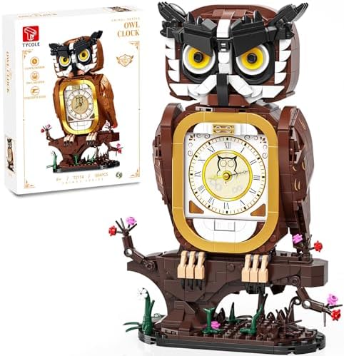 TYCOLE Owl Clock Building Blocks Set 964Pcs