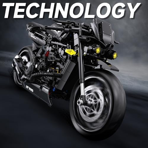 MJDDJA 18 Scale Motorcycle Building Set for Adults and Kids