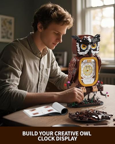 TYCOLE Owl Clock Building Blocks Set 964Pcs