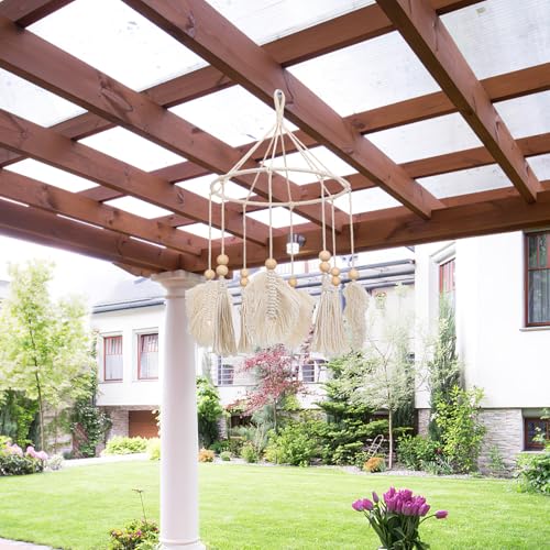 Boho Crib Mobile with Neutral Soothing Tones