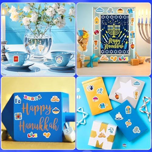 JULMELON 240 PCS Hanukkah Sticker Set for Kids