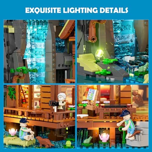 Lumibricks Waterfall Cabin LED Building Set